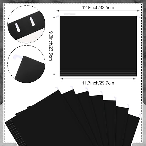 Miniatura 53 de Carpeta de archivos colgantes con organizador acrílico para tamaño carta/A4, caja de almacenamiento de archivos transparente con asas para uso