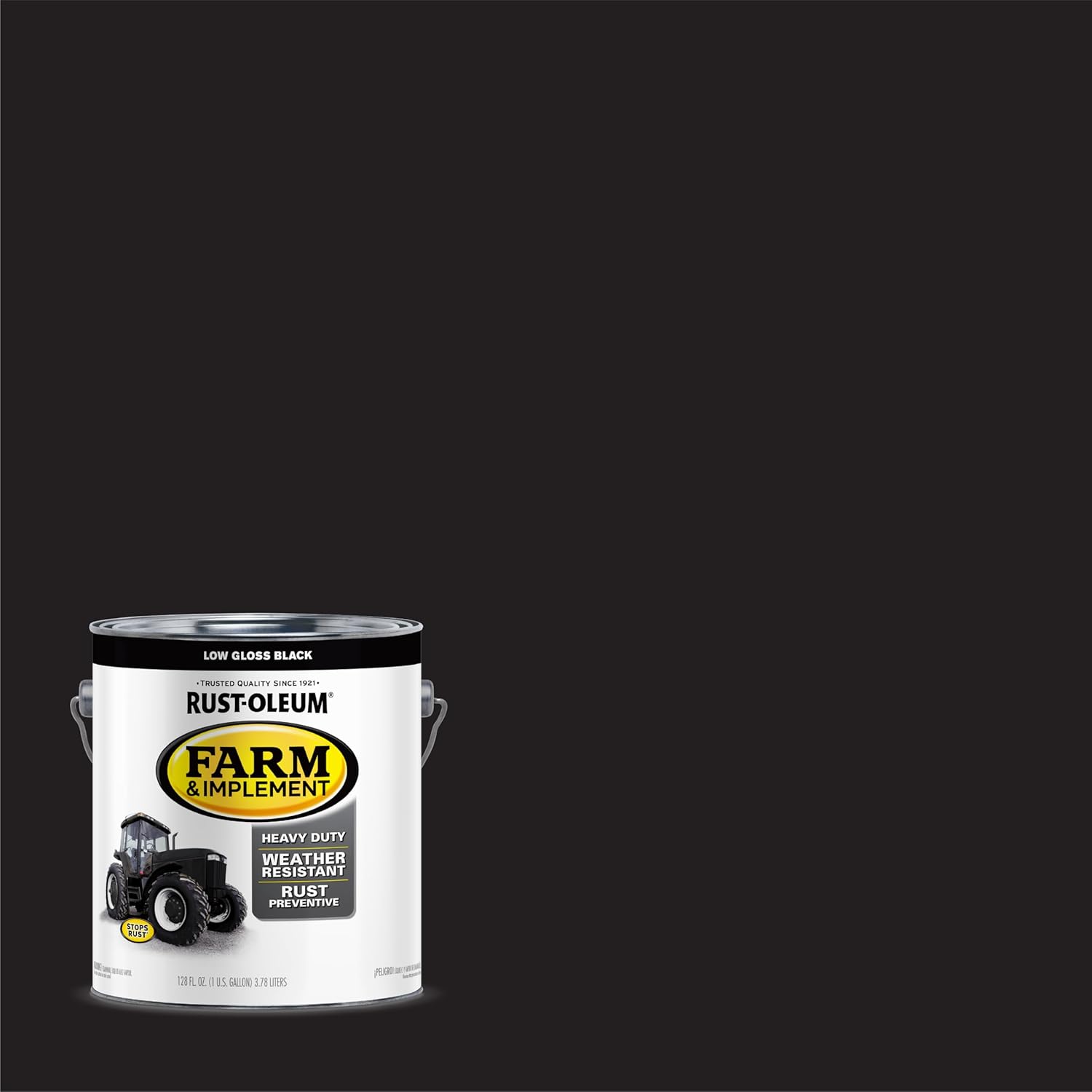 Rust-Oleum 280168-2PK Farm & Implement Enamel Paint, Gallon, Low Gloss Black, 2 Pack