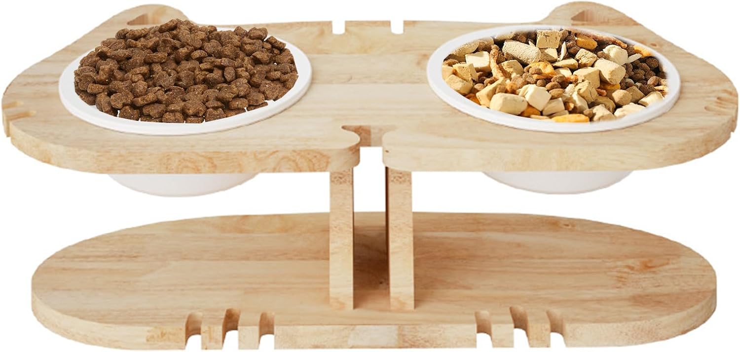 猫用 傾斜 フードボウル,頚椎 保護 ペット フィーダー | 高さのある子猫フードボウル - 室内リビングルームベッドルーム用