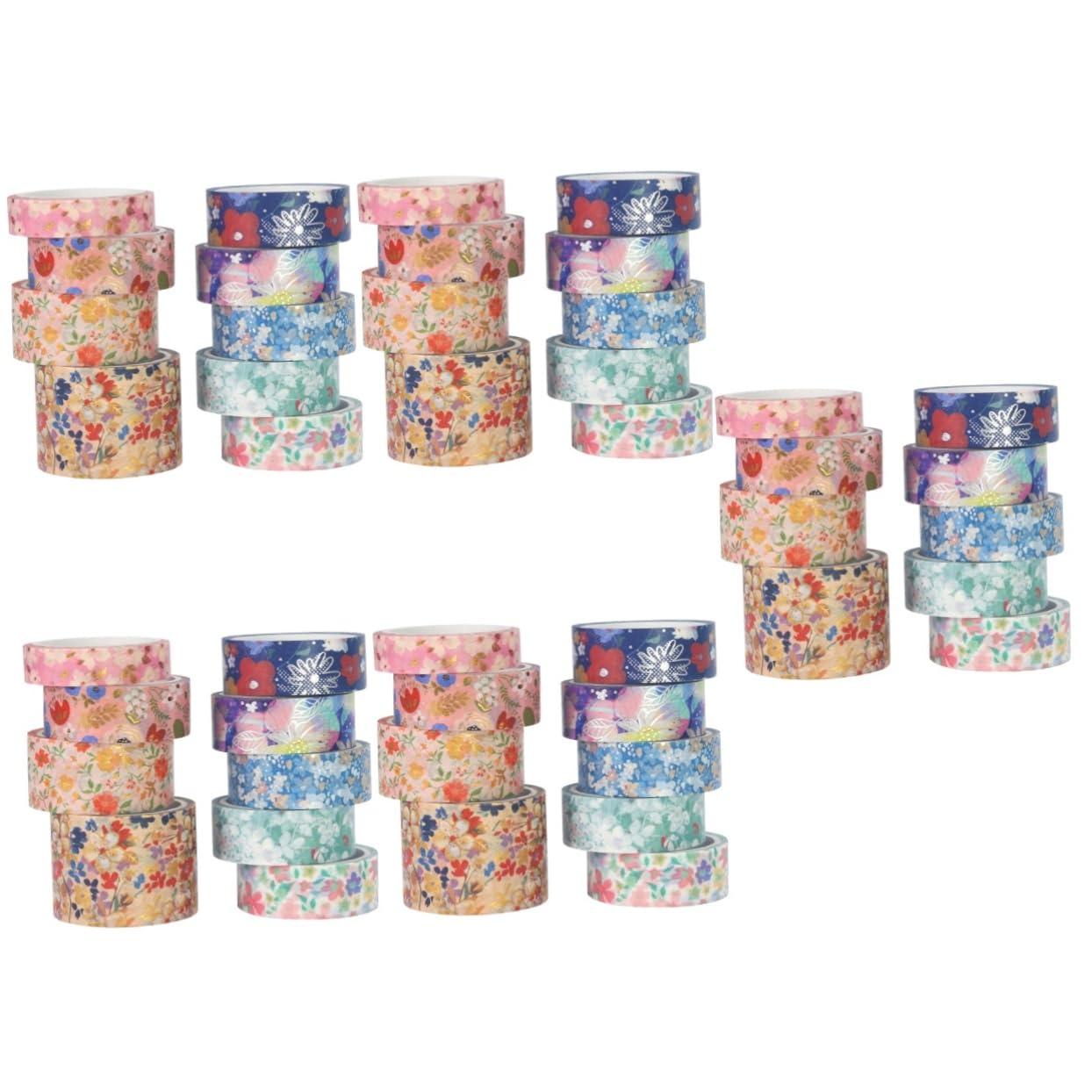 TEHAUX 45rollos Cinta Washi Floral para Scrapbooking De Cinta para Manualidades para Decoraciones y Proyectos De