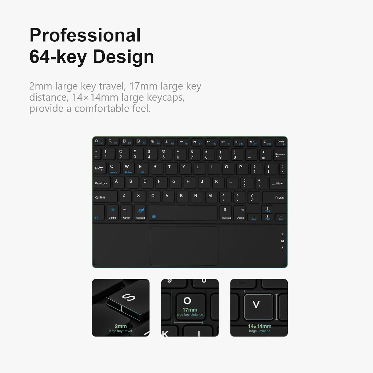DOOGEE T10E Keyboard 64-key Design