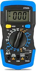 Multímetro Digital Profissional Portátil 600V Alta Precisão: Medidor de Tensão e Corrente para Elétrica e Reparos