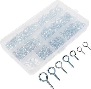 210pcs Sheep Eye Screw Self- Tapping Screw Eye Screws Eye Hook Bolt self Tapping Eye Bolt Stainless Steel Bolts Small Screw Hooks Wood Screw Eye Bolt Eye Ring Screw Iron Set Rings