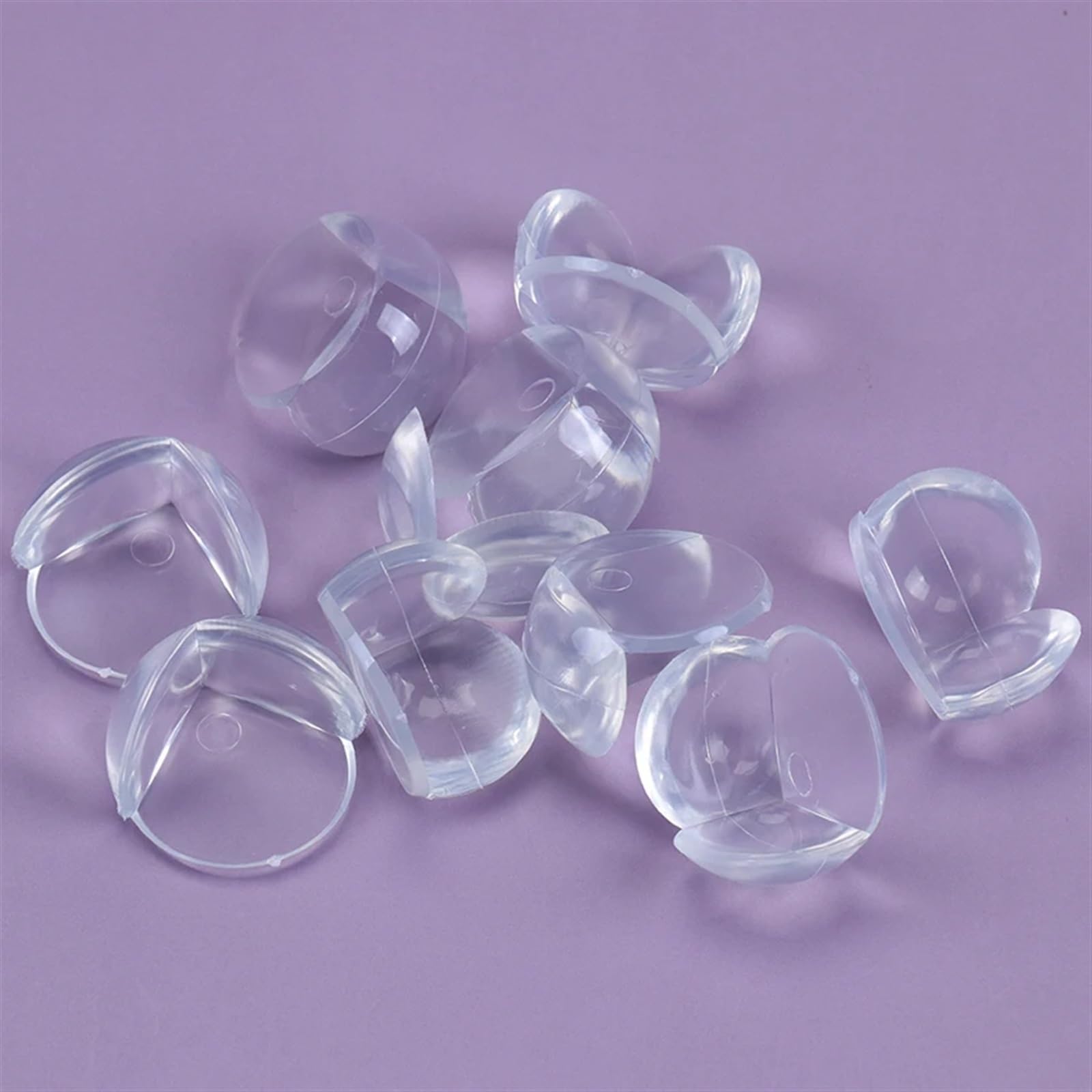 Protectores de Esquinas para mesas, Seguridad Infantil, 10 Unidades, Funda Protectora de Silicona Transparente esférica anticolisión.