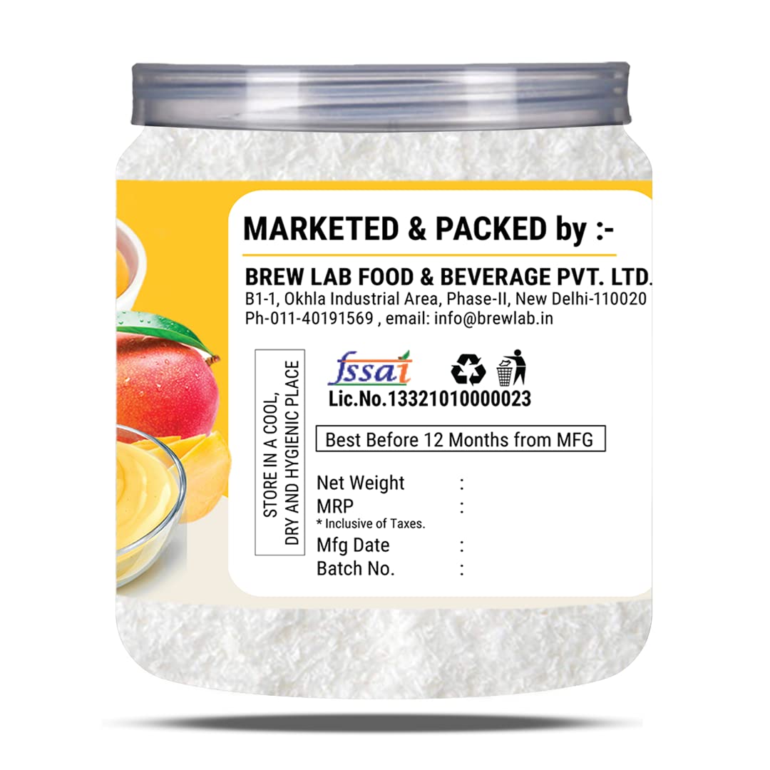 Brew Lab Mango Flavor Custard Powder | For Desserts, Pudding, Fruit Salad 250 g 1