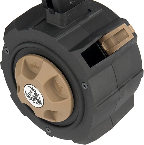 Miniatura 6 de GoldenBall & HFC 145 Revista de tambor redondo para pistolas de gas de la serie G (color negromarrón)