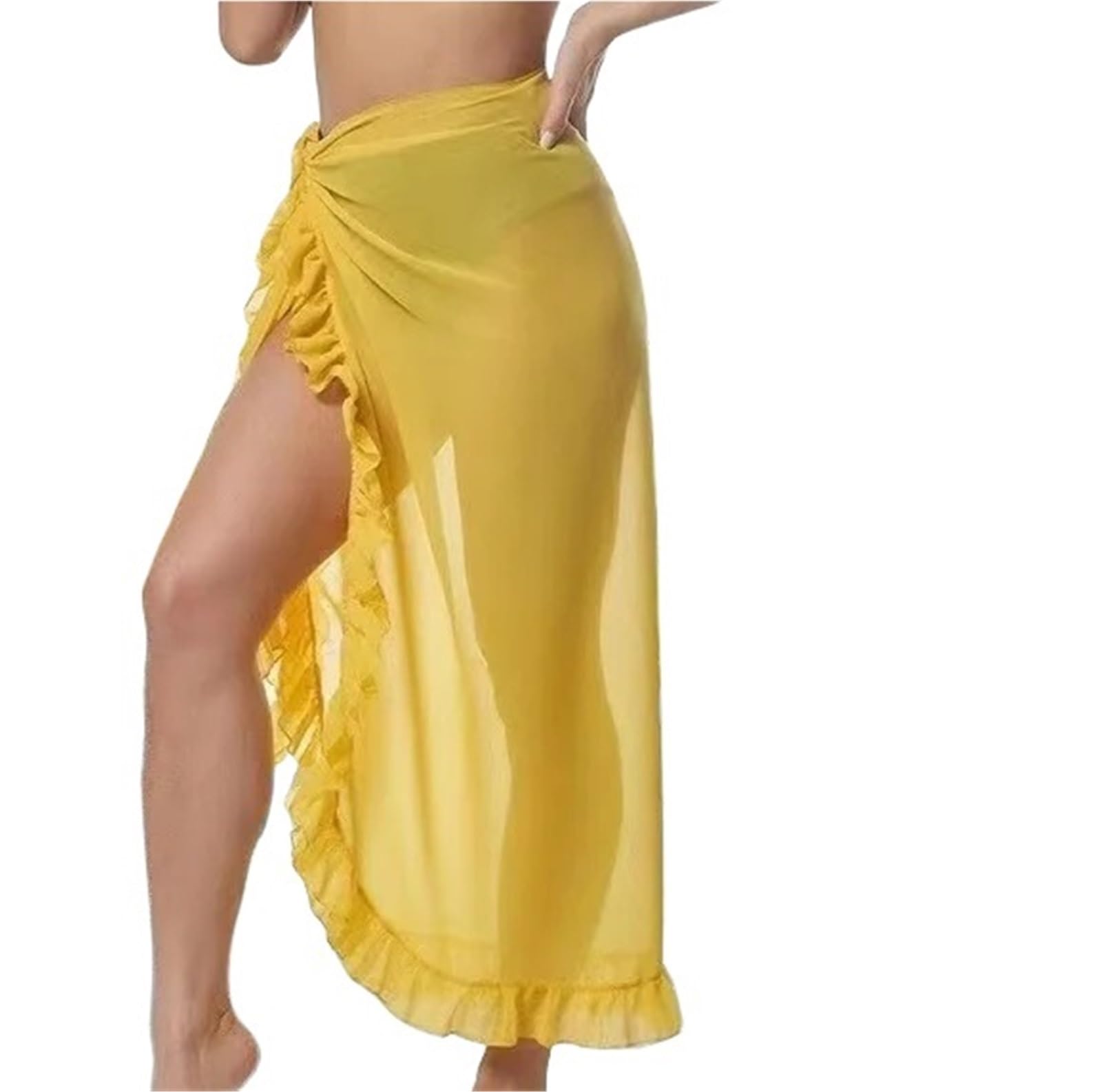 Sommer Solid Bikini Langen Rock Strand Kleid Schwimmen Sonnenschutz Schwimmen Abdeckung Ups for Frauen Für Urlaub