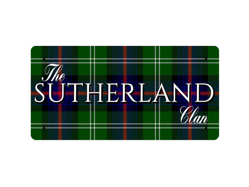 McMug - The Sutherland Clan (Sutherland Modern Tartan) - Metal Sign, Decorative Sign, 200mm x 100mm