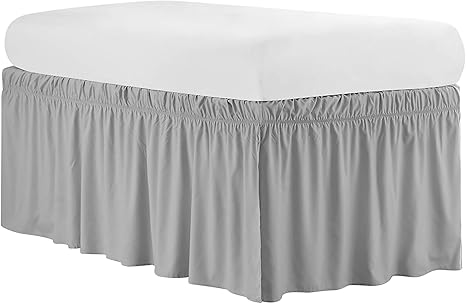 Grey ruffle bed skirt Clearance