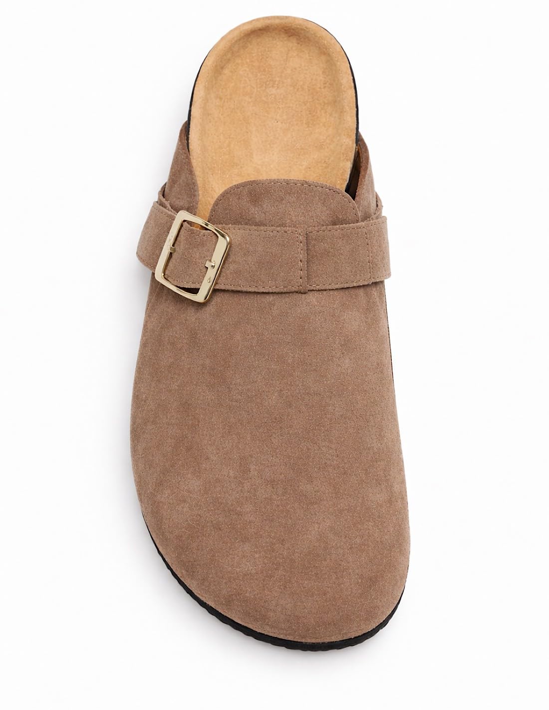 Sabots Femme Confort Anatomique en Suédine – Mules Semelle Liège Antidérapante, Chaussures Légères Intérieur Extérieur