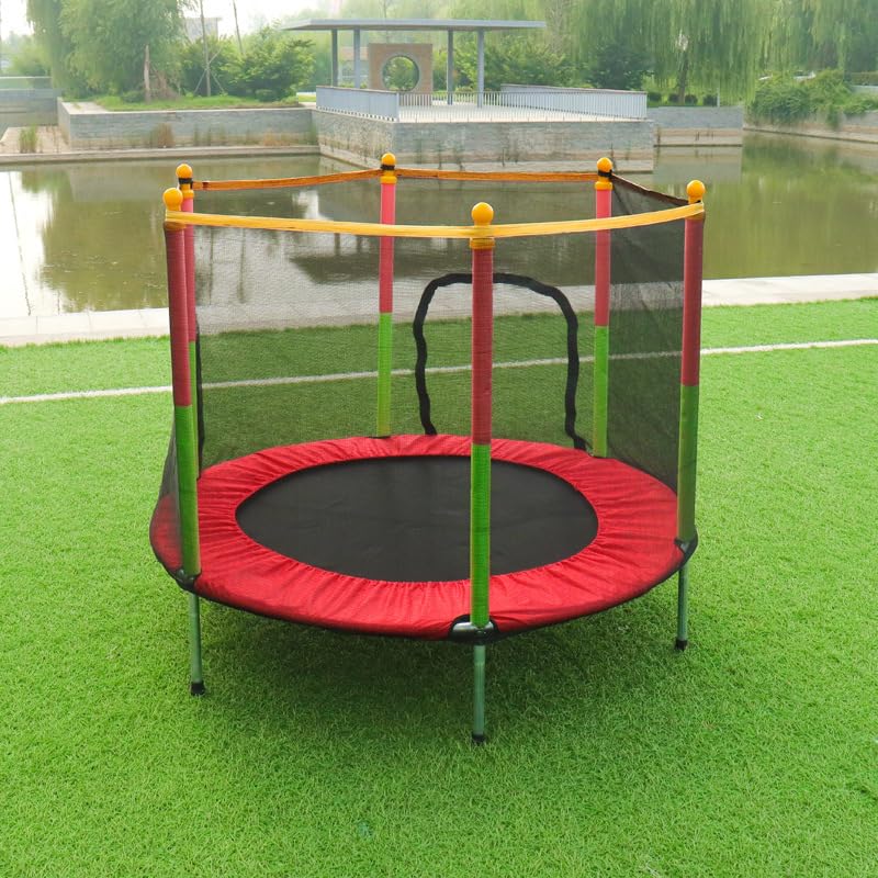 Ccarzzi Trampoline 4.6FT/140CM Toddler Trampoline Round with Safety Enclosure Net, Indoor & Outdoor Playset for Boys & Girls Aged 1-8 - Image 7