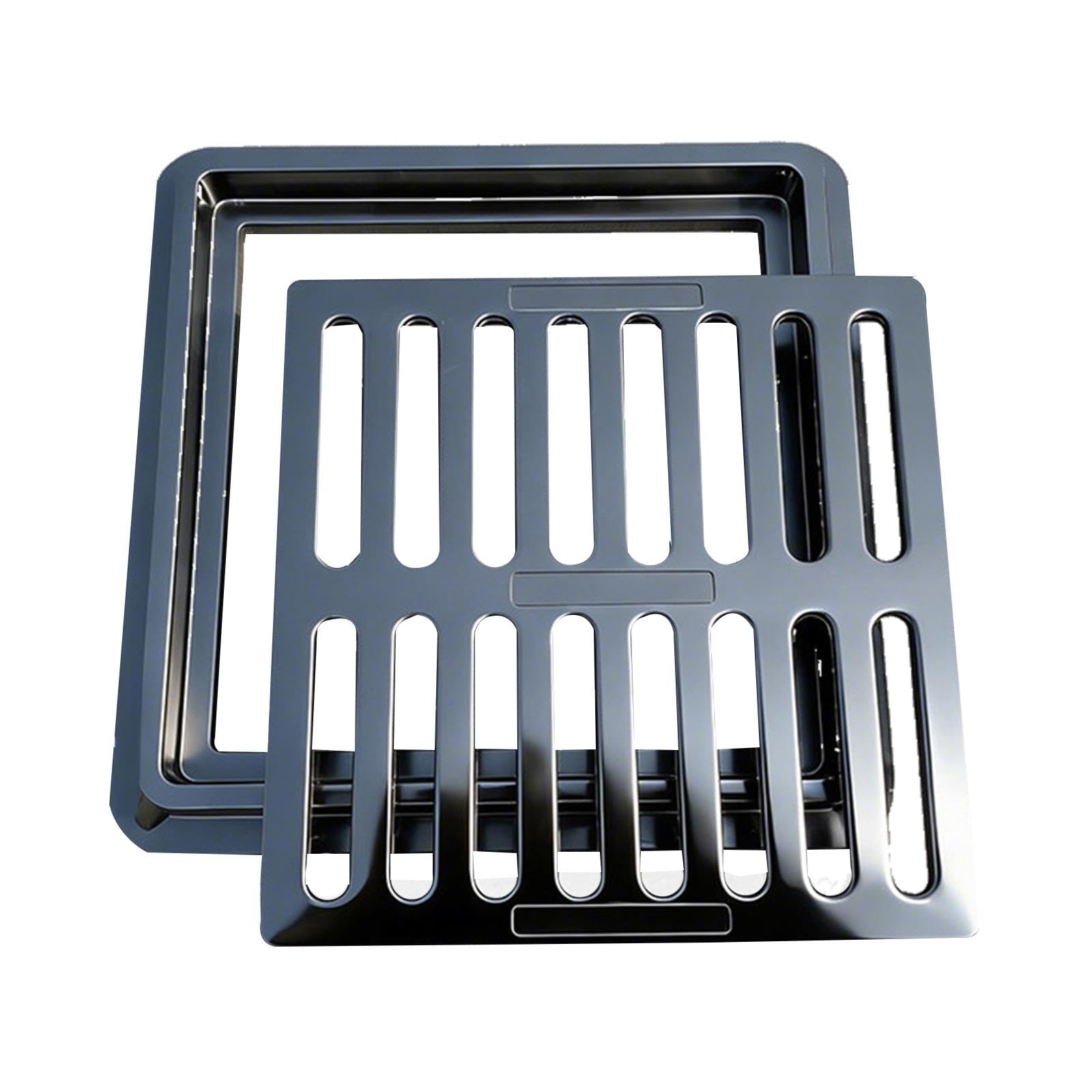 Grille de Drainage en Résine Composite avec Cadre Regard Carré Antidérapant