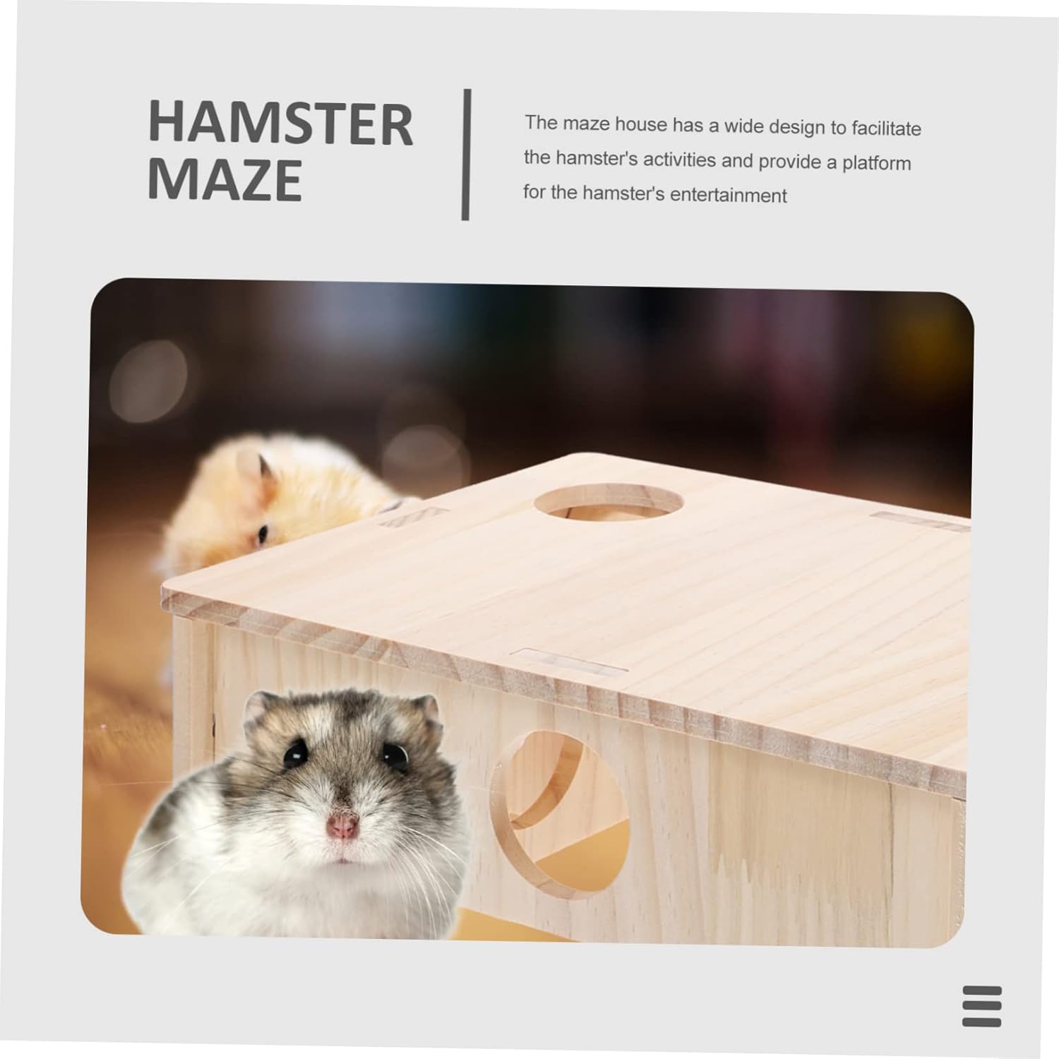 SUPVOX Wooden Hamster Hideout Maze House for Guinea Pigs and Pets Exploration and Play Safe and Comfortable Habitat for Hamsters and Chinchillas