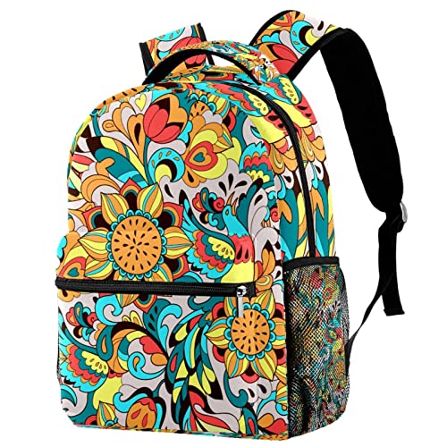 Sac à dos léger Rainbow Elephants confortable femme et adolescente
