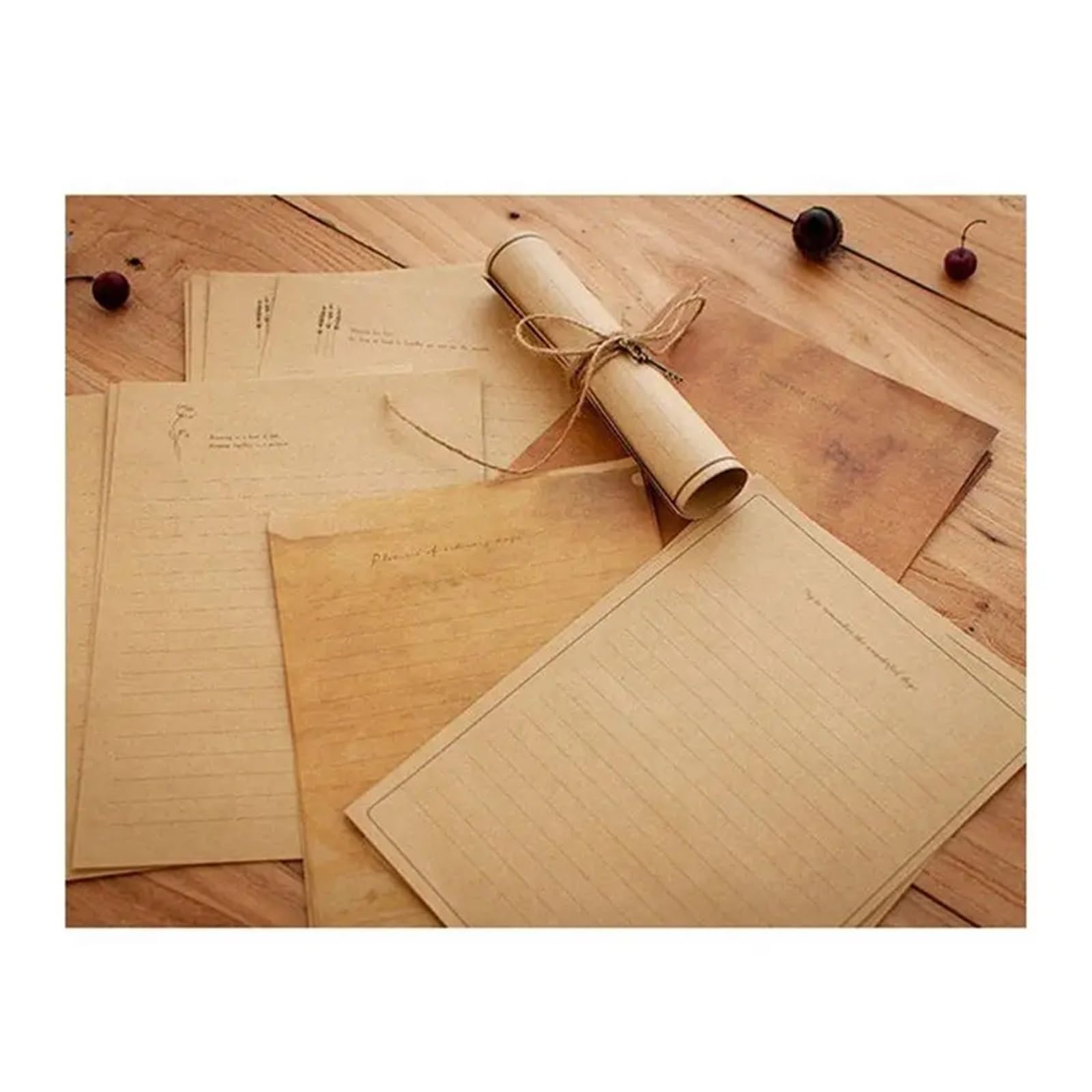 Carta Da Lettere Elegante Carta da lettere vintage in carta kraft | Carta for la scrittura di lettere Carta da lettere di cancelleria(1)