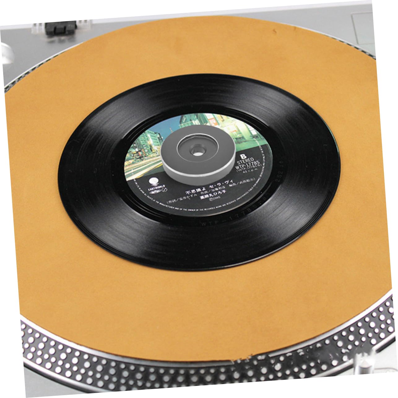 BESTonZON Metallo Nero 5 Pezzi 45 Cupola Del Giradischi in Vinile Adattatore Per Giradischi Disco in Vinile Da 7 Pollici Adattatore Per Da 7 Pollici Buco Alluminio Metallo