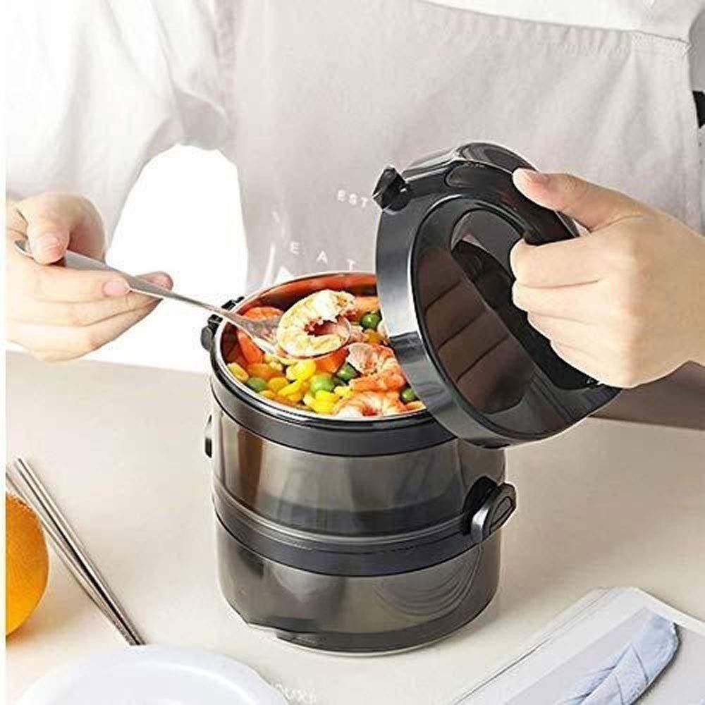 Portapranzo, Bento impilabile con Posate, Bottiglia Termica Portatile per zuppa, Contenitore per Alimenti a Prova di perdite