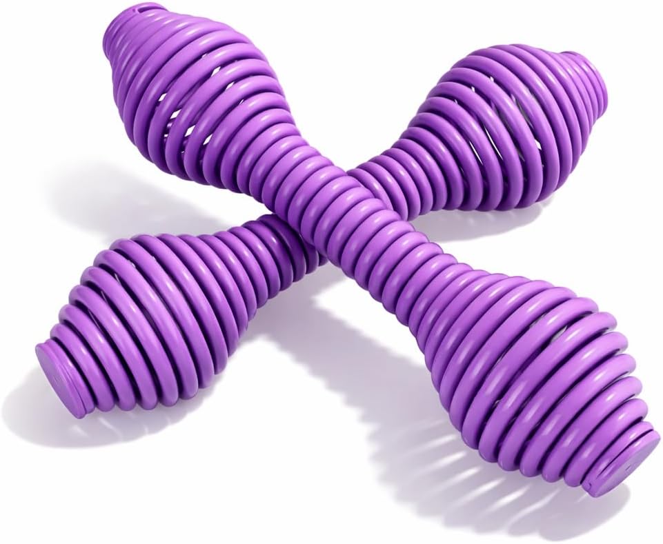 5.5 lb Dumbbells Set of 2 for Women, Spring Dumbbell Set with Solid Steel Core, Non-Slip Hand Weights for Home Gym, Pilates, Strength Training & Home Workout