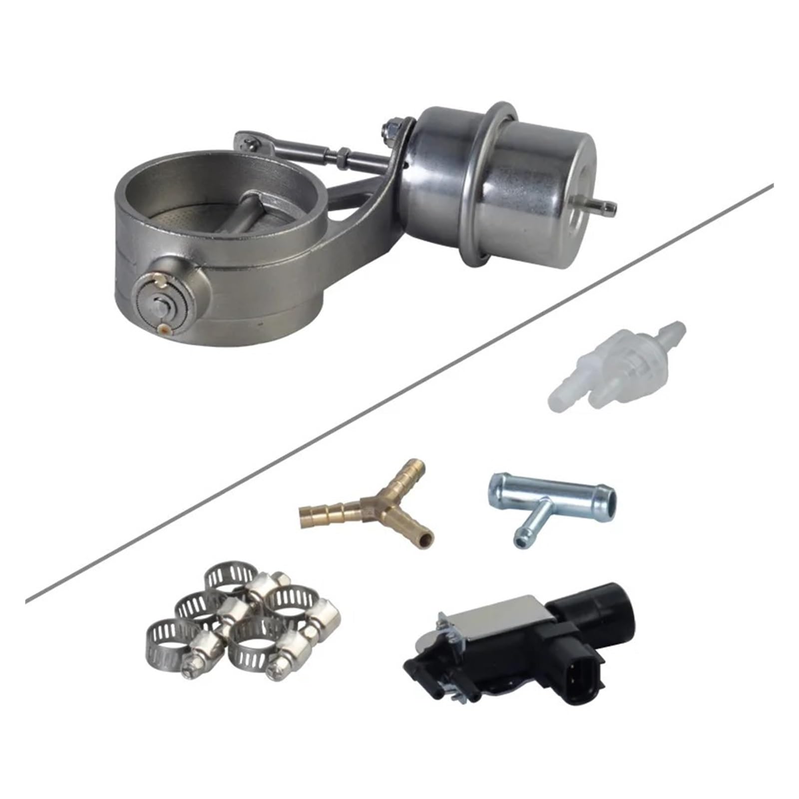 Valvola EGR Ricircolo Gas Scarico Set Valvola Controllo Scarico Con Attuatore Vuoto CUTOUT 2 2.36 2.5 2.75 3 Tubo 3,5 Pollici STILE CHIUSO Con Telecomando Wireless
