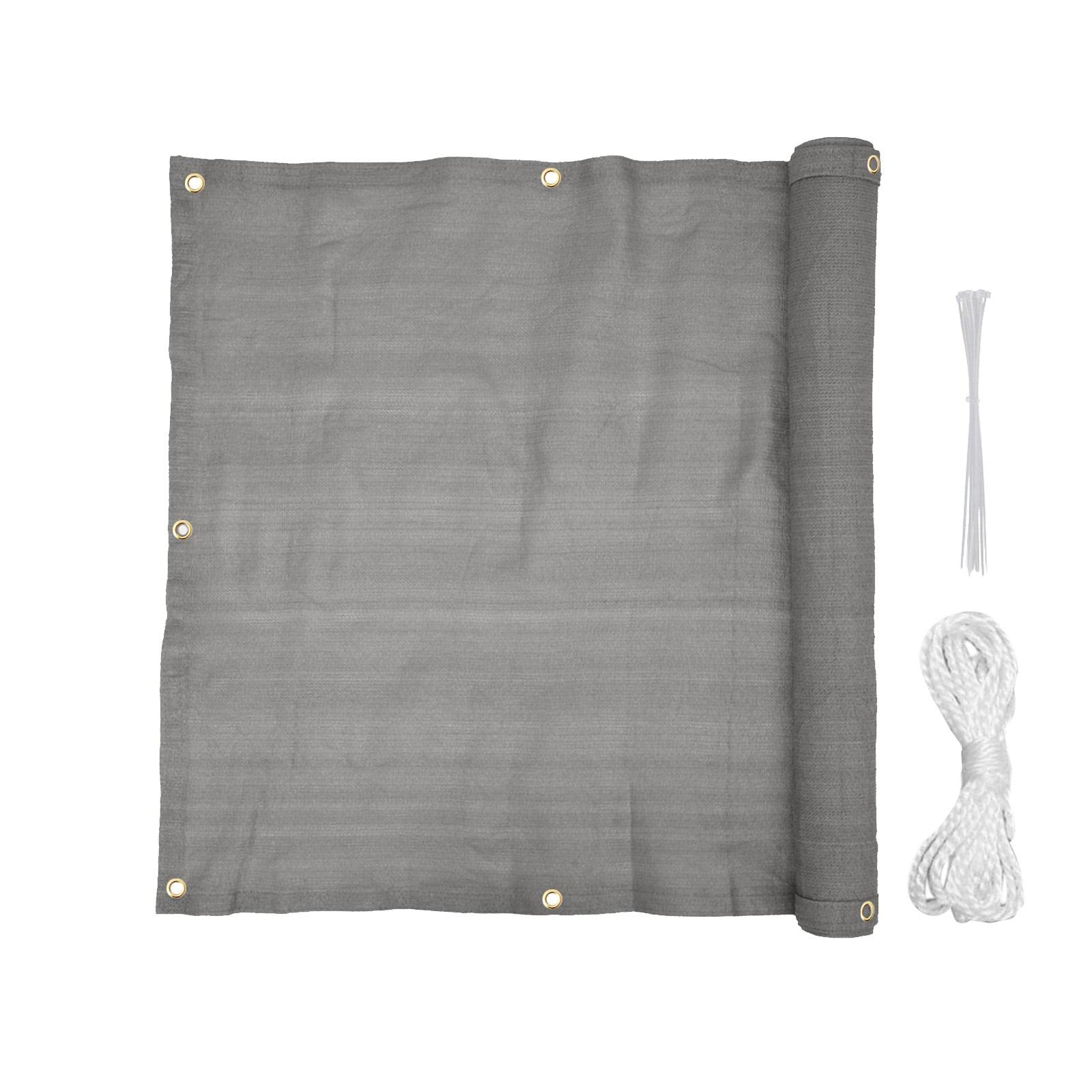 Balcony Privacy Screen,UV Protection Balcony Shield Cover,Weather-Resistant Privacy Screen Fence Apartments Railing Cover,Mesh Windscreen with Cable Ties and Rope-image-12
