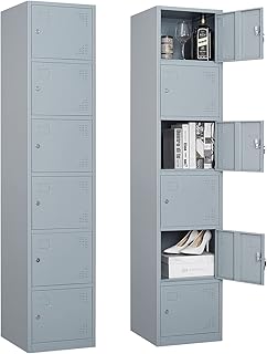 PEUKC Metal Locker with 6 Doors, 71