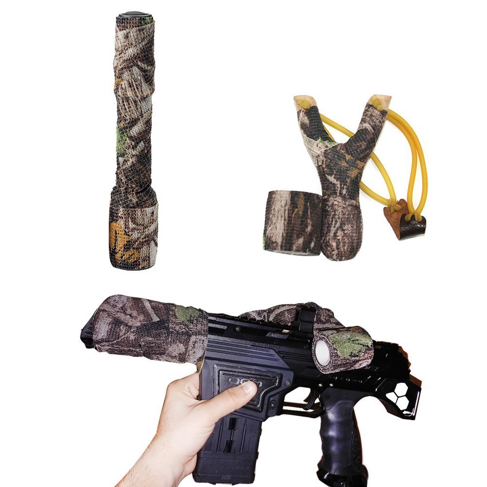 Lot De 2 Rouleaux De Ruban Camouflage Imperméable 5cm X 4.5m Pour Chasse, Airsoft, Extérieur