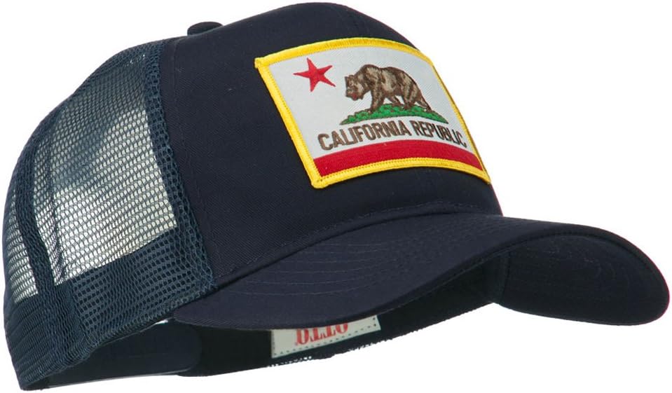 e4Hats.com California State Flag Patched Twill Mesh Cap