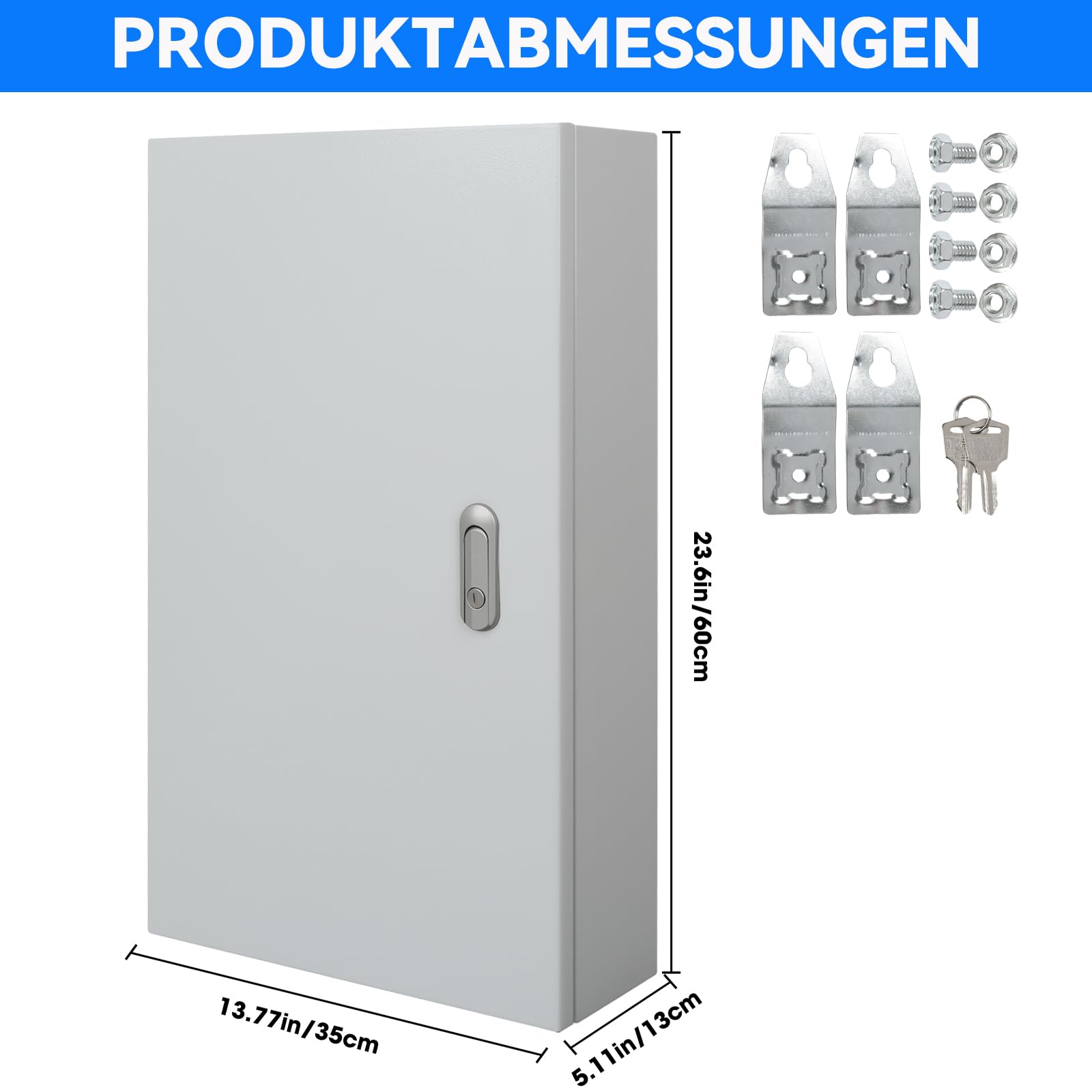 Warmfay Unterverteilung Verdrahtet Sicherungskasten mit FI Schalter, LS Schalter und Überspannungsschutz, Unterputz Aufputz 3-Reihig Verteilerkasten IP54 Wasserdicht für Haus Werkstatt und Gewerbe