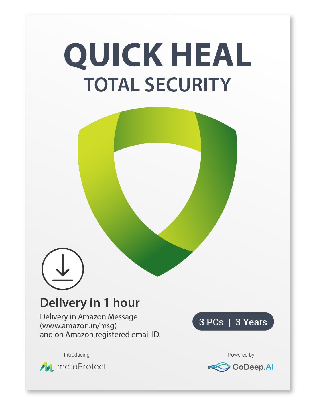 Quick Heal Total Security – 3 User’s, 3 Years | AI Based Device Security for Windows PC | Banking and Browsing Protection | Dark Web Monitoring and…