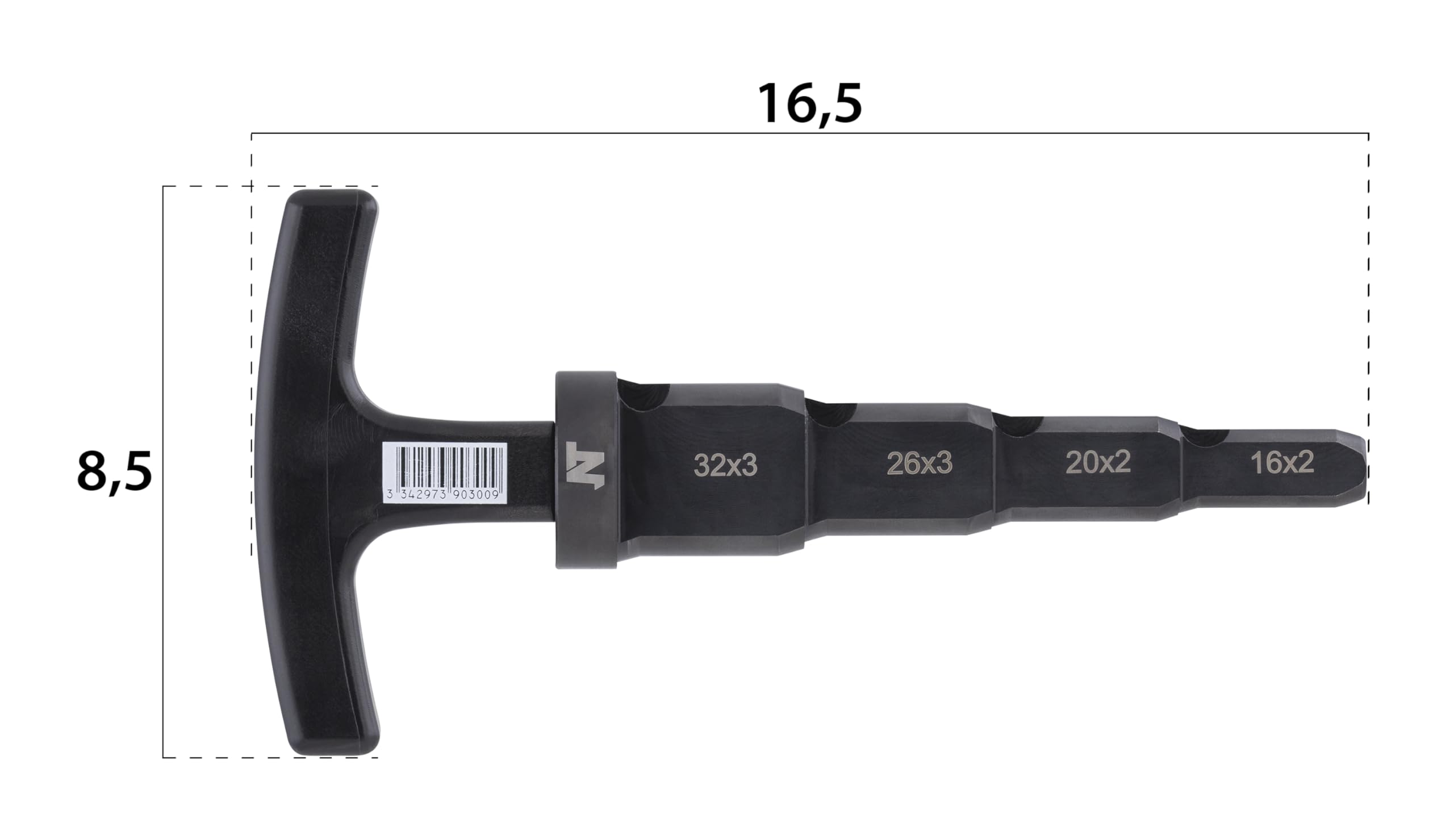 Calibrador desbarbador para tubo multicapa Ø16-32 mm QUICK PLOMBERIE
