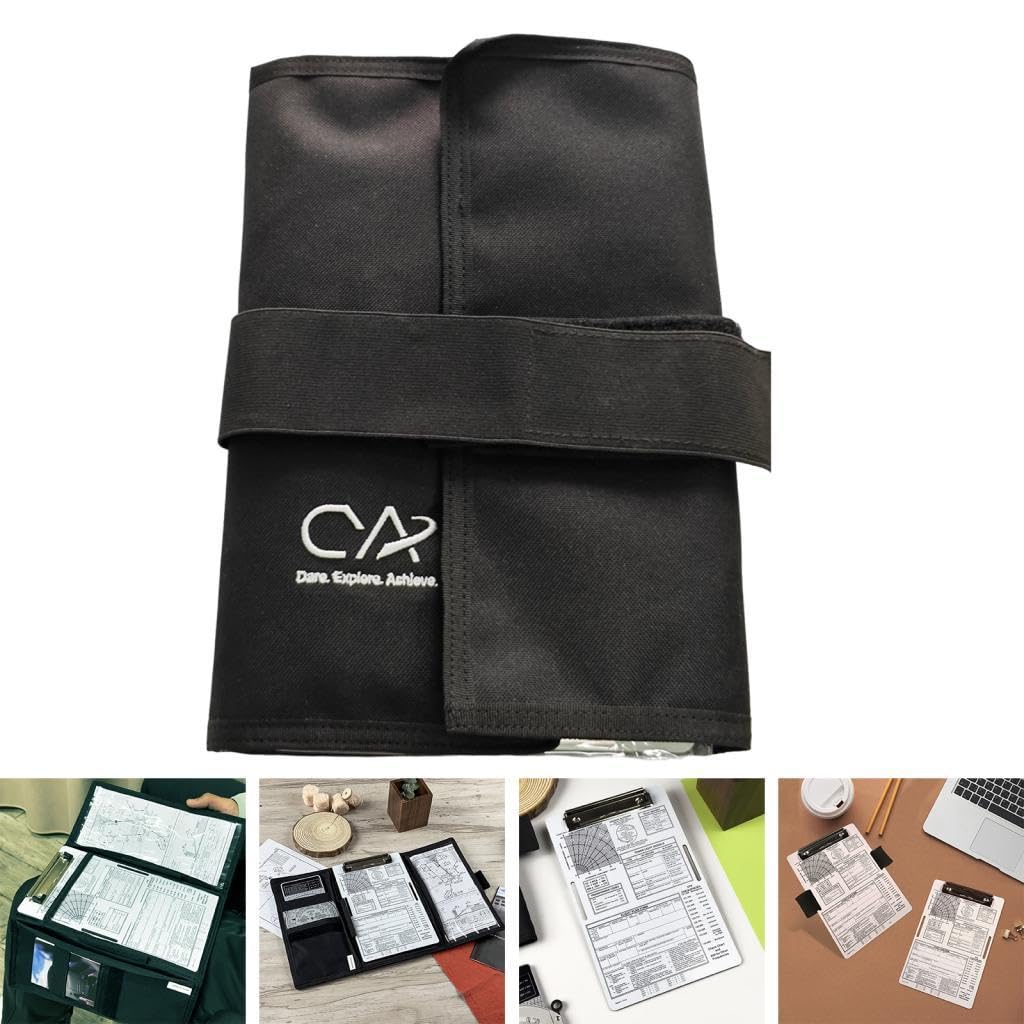 Generic Kneeboard Airplane Professional Mapstrap Kompaktes, praktisches, langlebiges, faltbares Flugpad im Vintage-Stil für den Außenbereich des