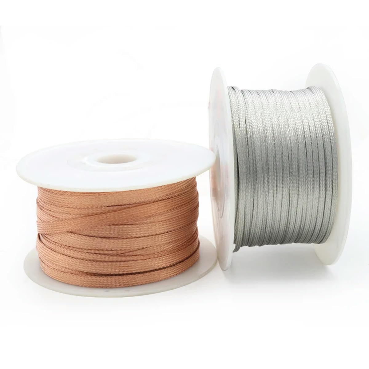 1/2/5 m Manchon tressé en cuivre étamé Largeur de placage 2~28 mm câble de Signal de Blindage Extensible Gaine métallique blindée - cuivre-Largeur 16 mm-5 mètres