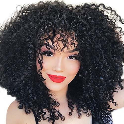 menolana Perucas de Cabelo Sintético Afro-encaracolado Resistentes Ao Calor para Mulher Comprida