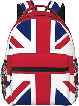 Union Jack Backpack British Flag Backpack Travel Hiking Camping Daypack for Women Men