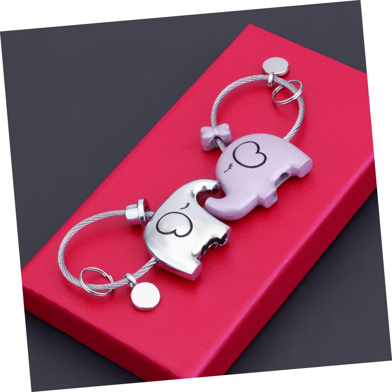 6stücke Design Schlüsselanhänger Für Metallringe Liebes Schlüsselbund Für Geburtstagsgeschenk Silber