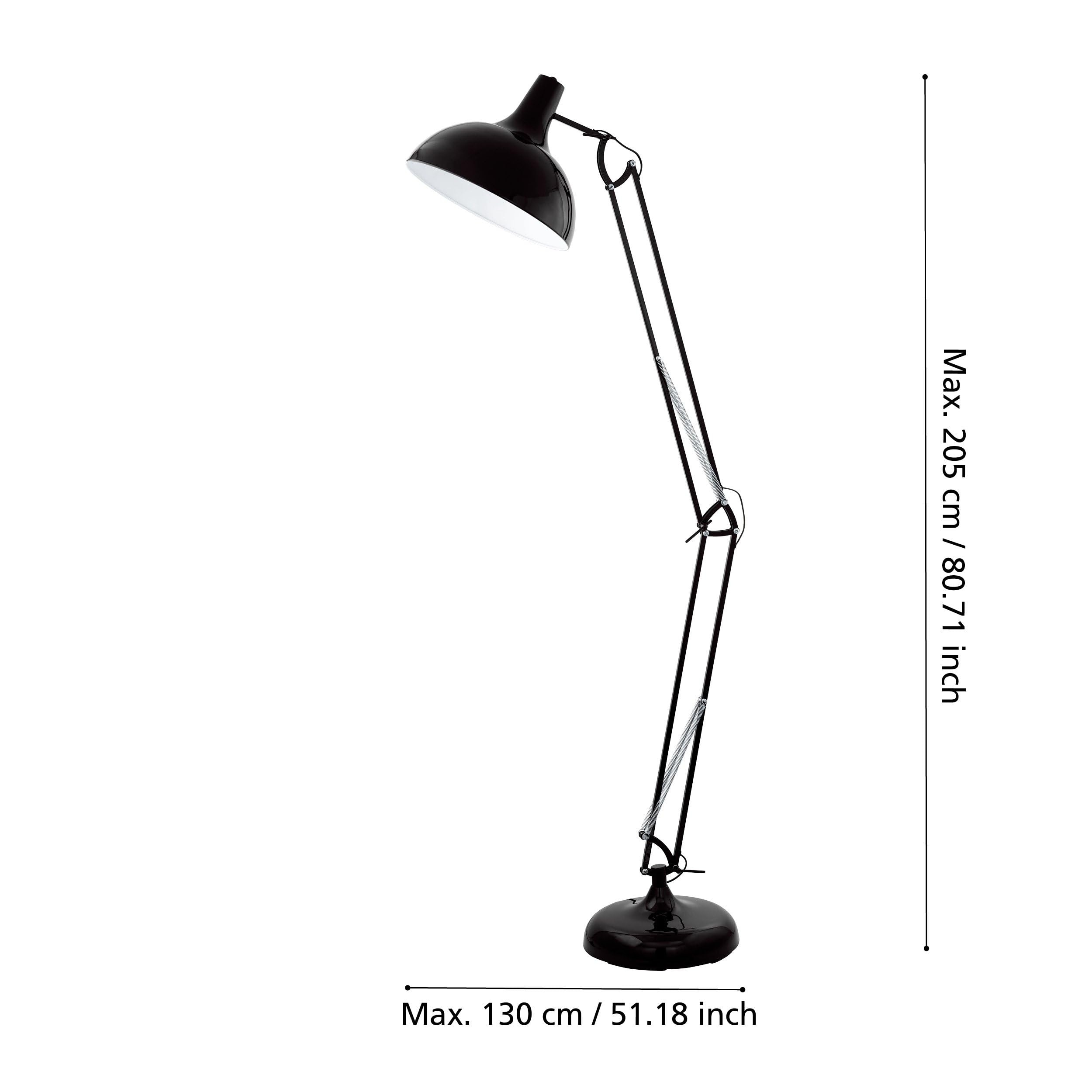 Eglo Stehlampe Borgillio, lampada da terra vintage a 1 fiamma in stile