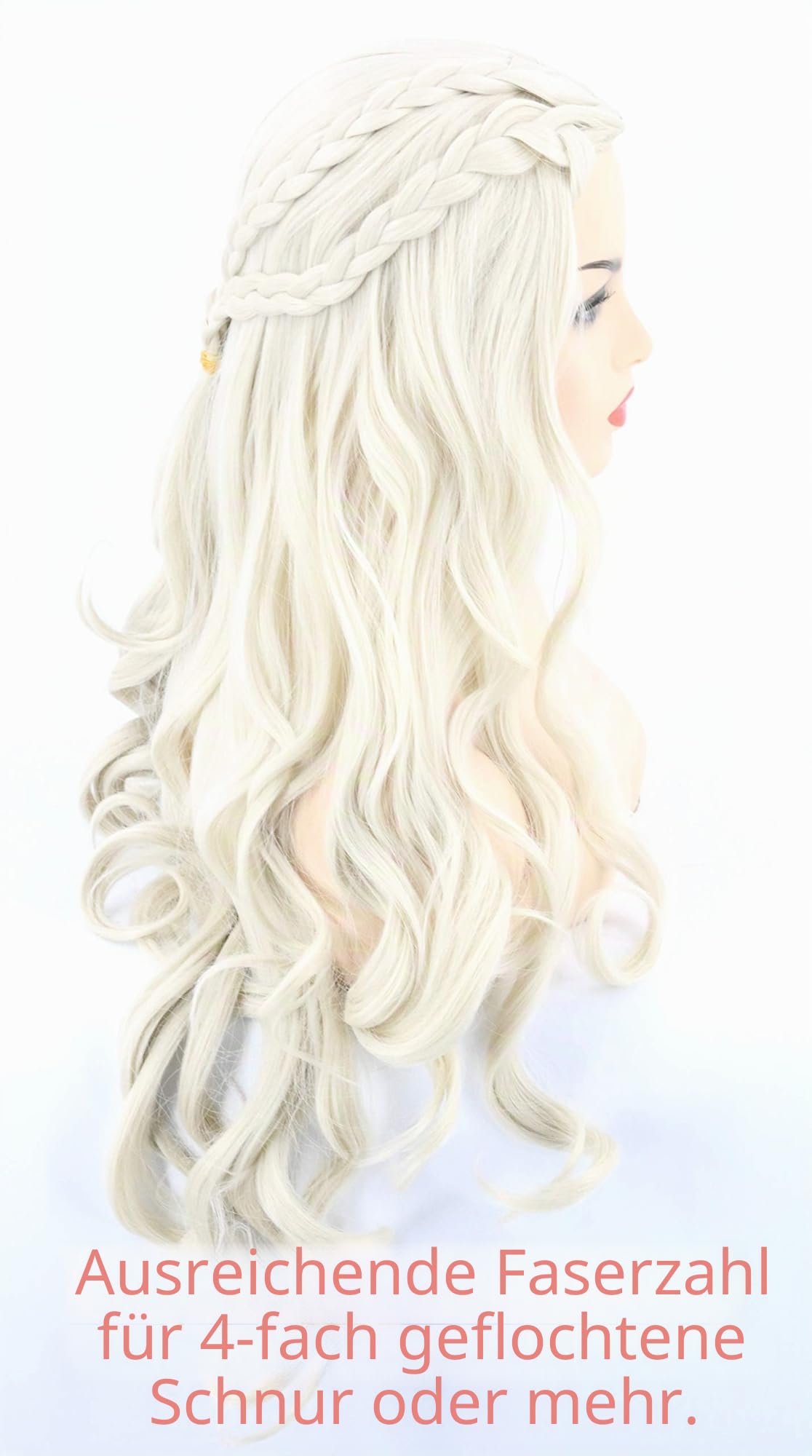 Topcosplay Damen Perücke Blond Perücke Lang Gewellten Lockig für Cosplay Halloween Kostüm
