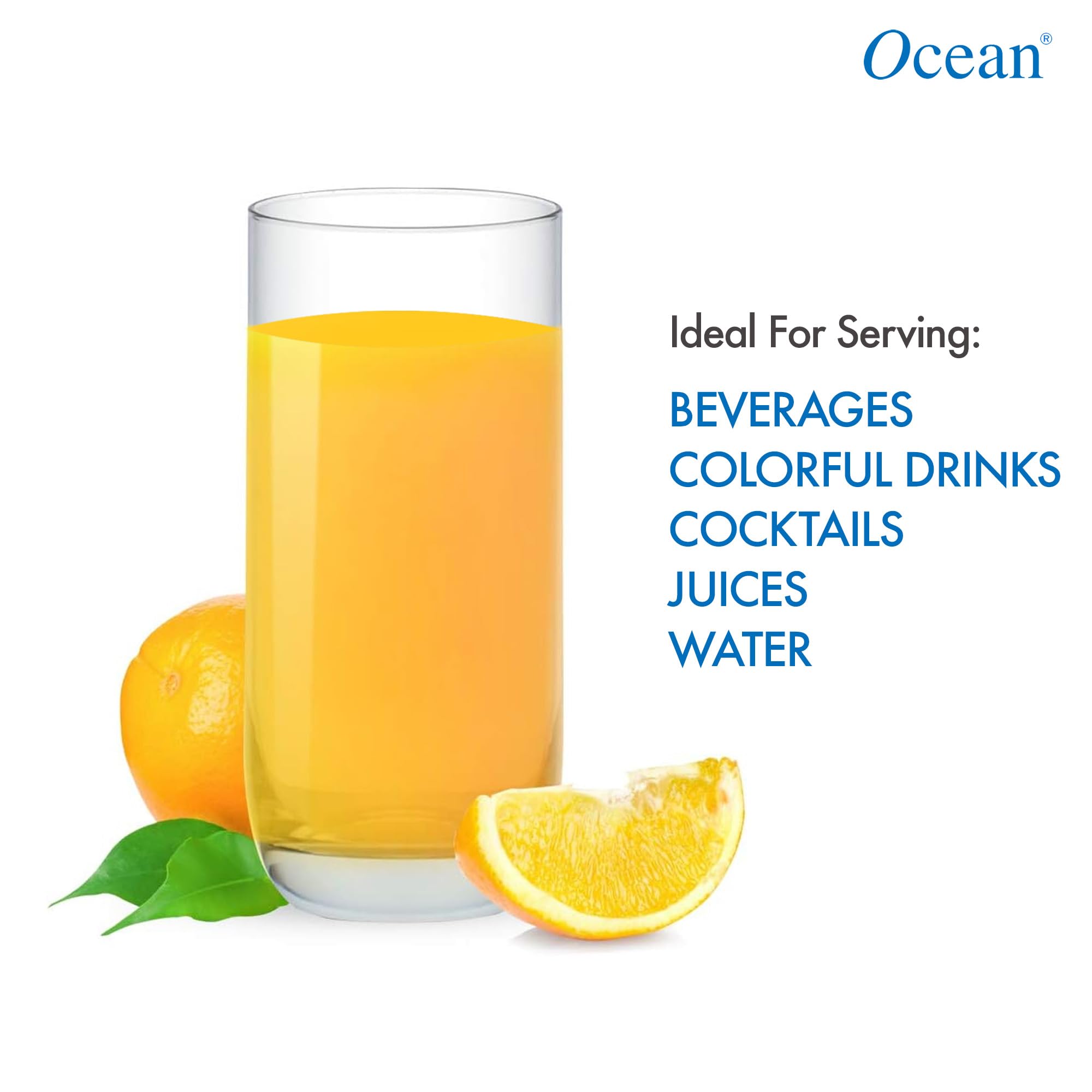 Ocean Top Drink Glass Tumbler 375Ml - Set of 6 | Glassware Water, Hot & Cold Drinks, Juice, Cocktail, Milkshake, Smoothie | Ideal for Home, Party, Restaurant | Gifting on Special Occasion - Image 6 thumbnail