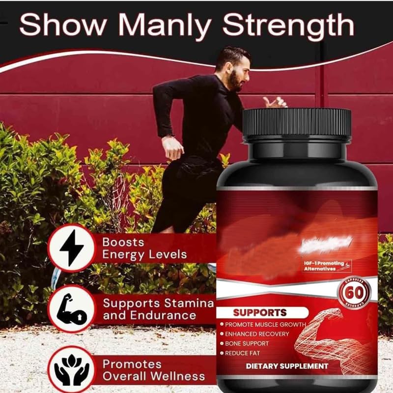 Booster de testostérone pour les hommes - Test Booster pour l'endurance, l'endurance et la force,1pcs