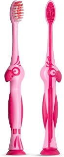 Toddler Toothbrush Age 2-4, Safari Kids Toothbrushes, Toothbrush for Kids, Toothbrush Kids, Childrens Toothbrush, Kids Tooth Brush, Toddler Tooth Brush, Kid Travel Toothbrush Toddlers (Parrot 2Pack)