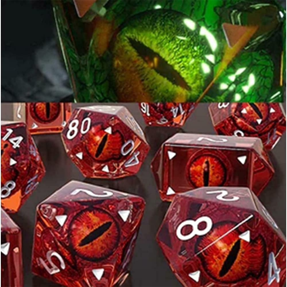 BESCON DICE Bescon Dragon Eye RPG Dobbelstenen Set van 7, Dragon Eye
