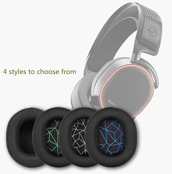 Arctis 9 Replacement Earpads Soft Ear Cushions Compatible with SteelSeries Arctis9 Arctis7 Arctis5 Arctis3 Arctis1 and Arctis pro Wireless Gaming Headphones (Arctis-Black)