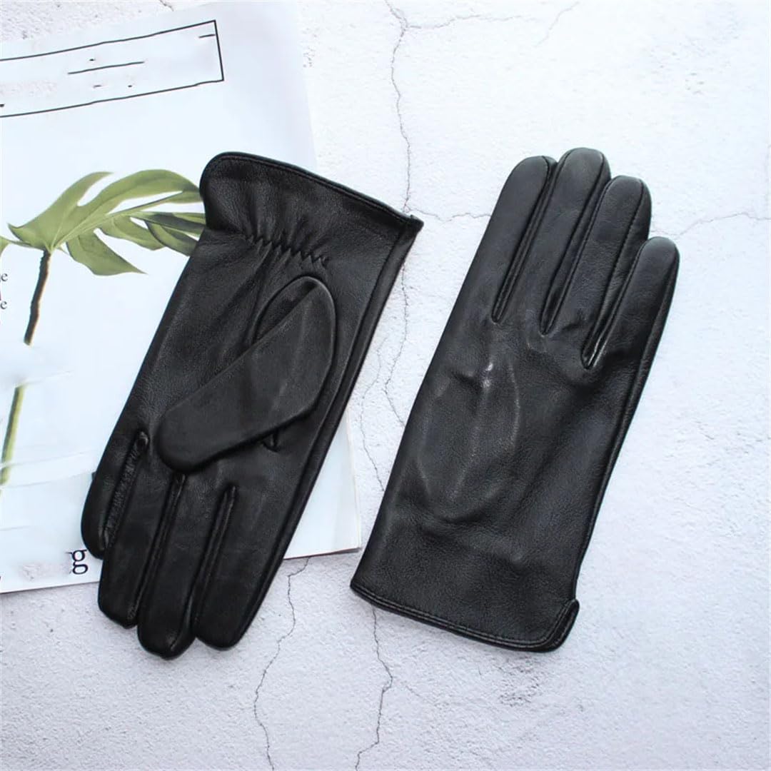 Guanti da uomo sottili foderati in rayon foderato in pelle sfoderata primavera e guanti da moto da viaggio all'aperto