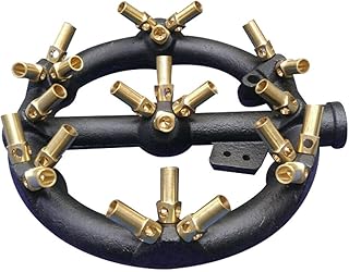 23 Head Jet Burner Natural Gas Wok Grilling Stir Fry Cast Iron Body 240mm