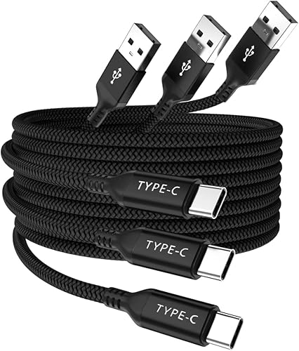 Miniatura 6 de Elebase Paquete de 4 adaptadores USB a USB C y cargador tipo C macho a 3.0 hembra y paquete de 3 cables de carga USB tipo C de 1.53.36.6 pies para