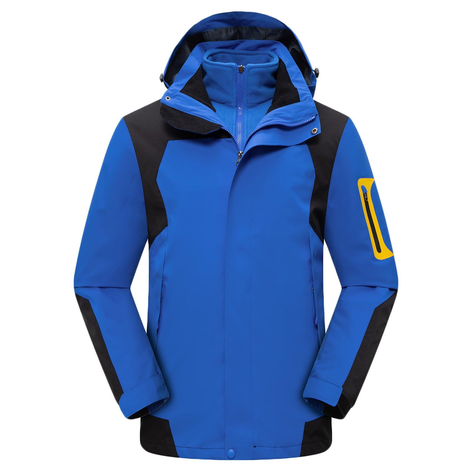 Giacche Impermeabile per Donna Uomo Giacca a Vento Softshell Giubbino Multi-Tasche Cappotto con Cappuccio Antivento Giubbotto Leggera Traspirante Jacket Casual Parka per Sport e Attività Outdoor