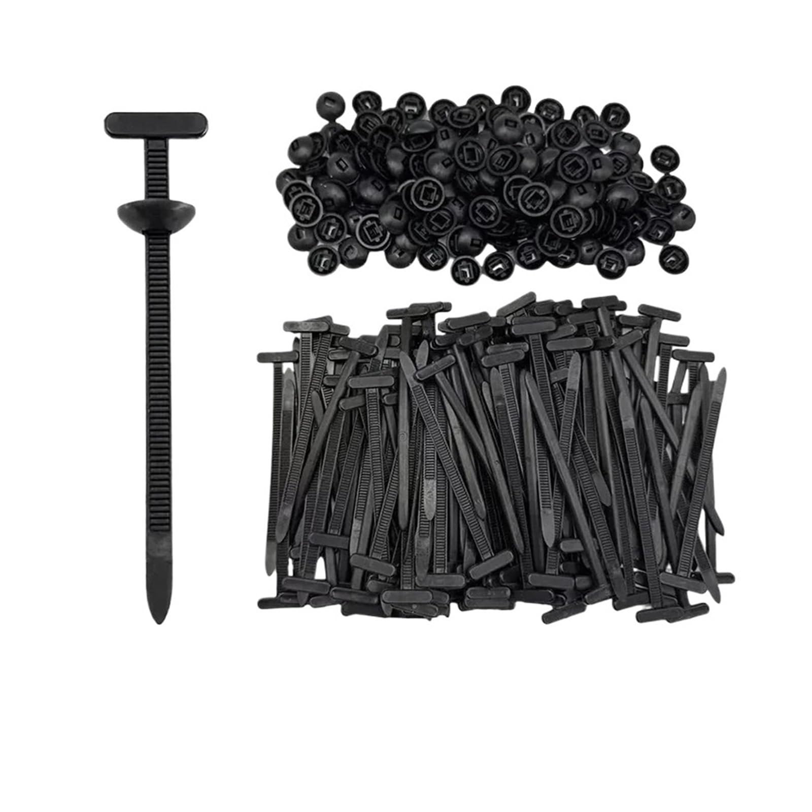 Fascette Plastica 10-1500 pezzi di fascette fermacavi universali in nylon resistente, autobloccanti, con fermagli a perno, resistenti ai raggi UV for auto(200PCS)