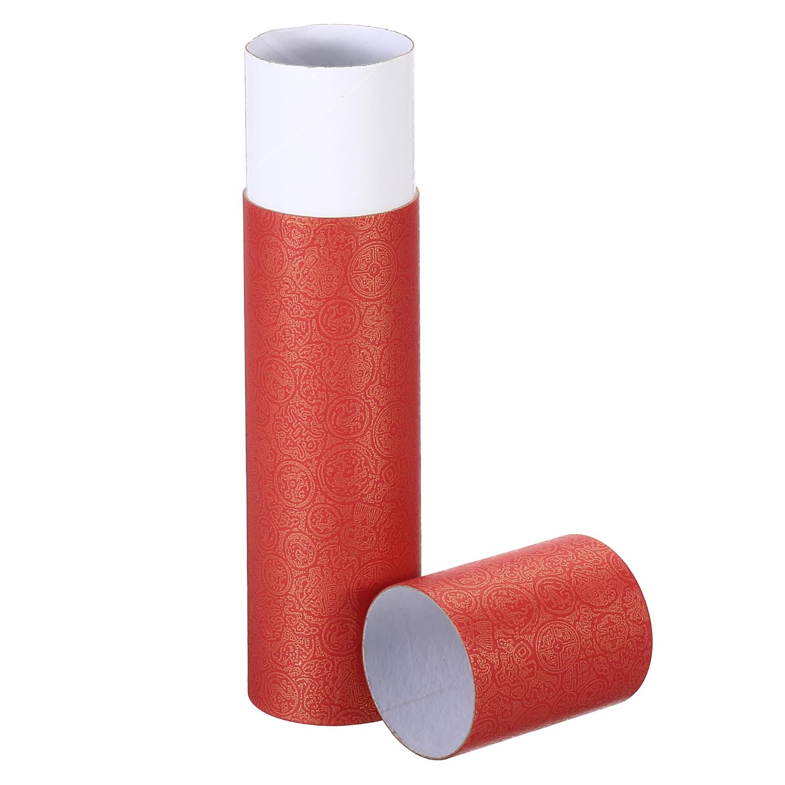 PATIKIL 2 Pulgadas x 9 Pulgadas Póster Tubo, Foto Almacenamiento Tubo Caligrafía Pintura Tubos Correo Tubos para Papel Arte Documentos, Rojo