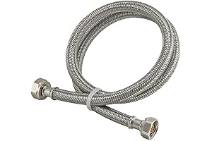 Eastman 36 Inch Steel-Flex 1/2 Inch FIP x 1/2 Inch FIP Braided Water Supply Lines