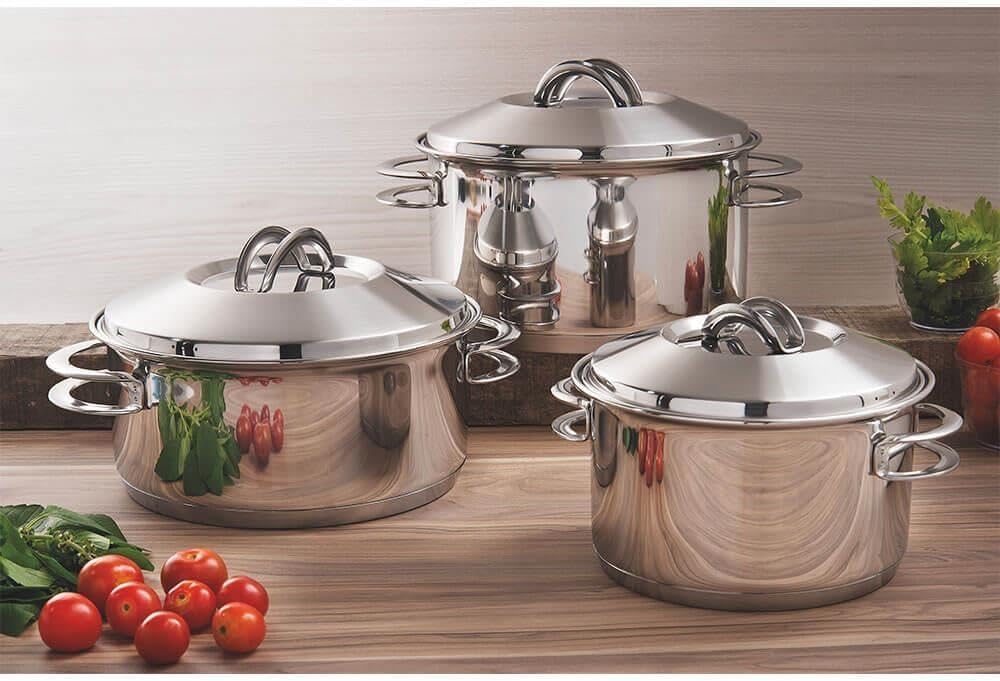 Caçarola Funda com Fundo Triplo, Tramontina, Solar 62504240, Inox, dimetro de 24 cm